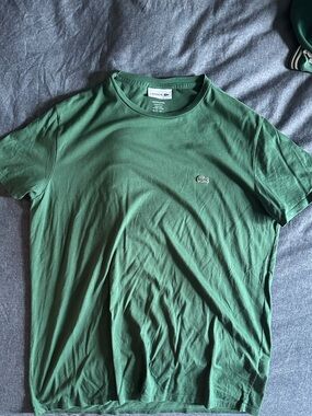 Authentic Lacoste Men's Green Short-Sleeve Crew Tee - large (5)